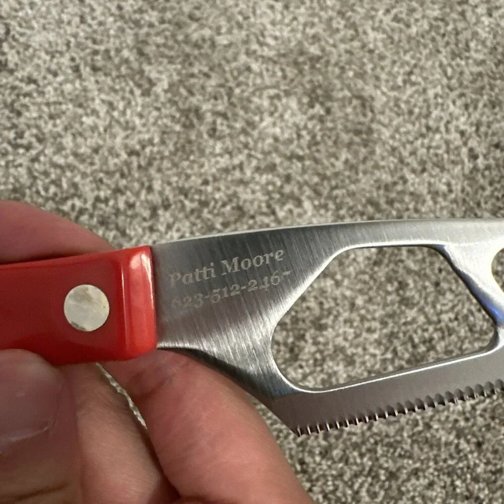 Cutco 1764 KS Traditional 5” Cheese Knife With Red Handle